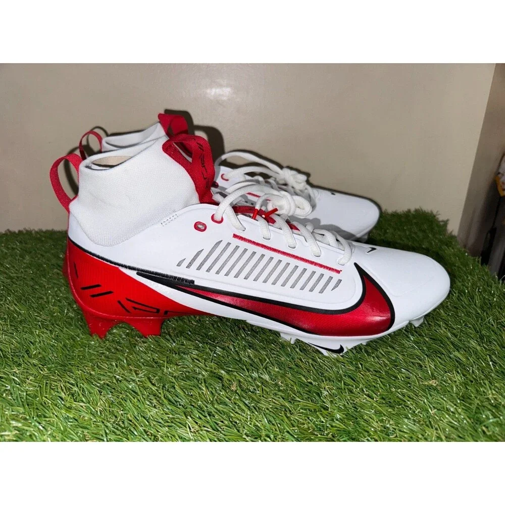 Men Size 13 Nike Vapor Edge Pro 360 2 Football Cleats White/Red FN7759-108 NEW